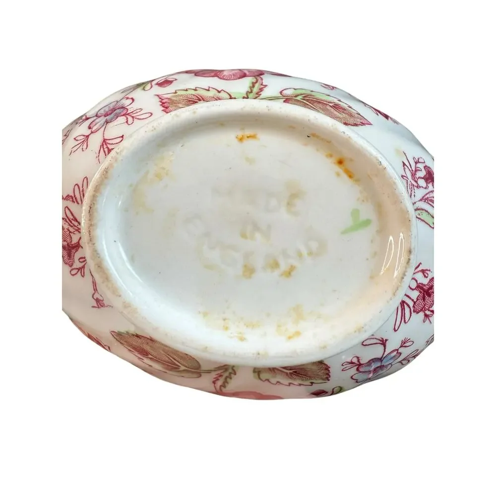 Johnson Brothers VTG‎ Rose Chintz Pink Floral England Gravy Boat No Underplate